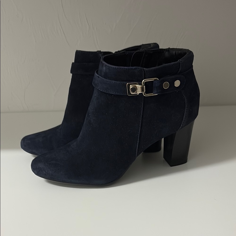 Alfani Blue Ankle Booties with Chunky Heel